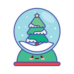 Cute Kawaii Snow Globe Tree