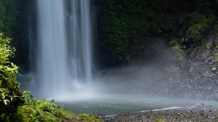 waterfall with aesthetic views in nature