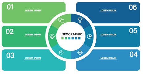 Naklejka premium Set of Circular and Semi-Circular Infographic Chart Templates with 3–8 Options for Reports, Presentations, and Business Analysis