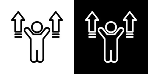 Improvement Icon Of Line Black And White Style Vector Illustration 