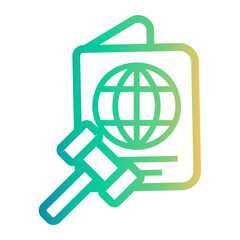immigration law Line Gradient Icon