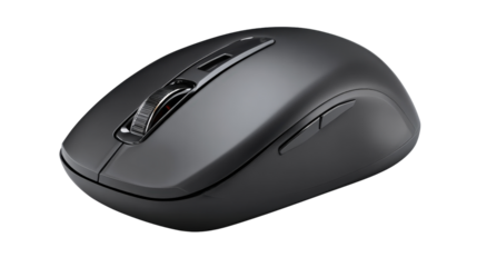 Ergonomic wireless mouse Transparent background, PNG file