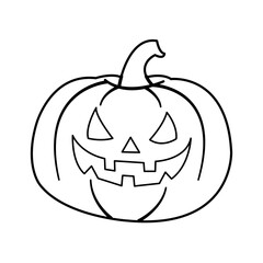 halloween pumpkin head vector