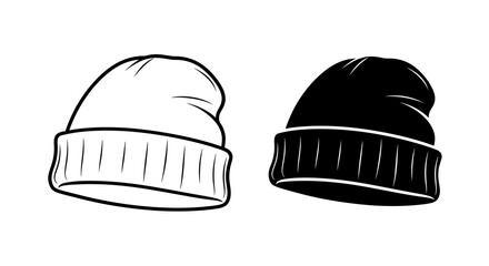Fototapeta premium Beanie outline illustration