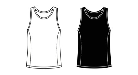 Sleeveless shirt template