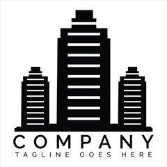 Fototapeta premium Tall buildings with horizontal lines architecture city