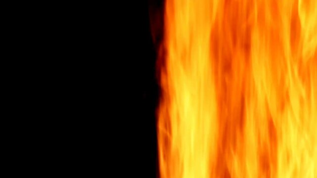 fire burning in the oven