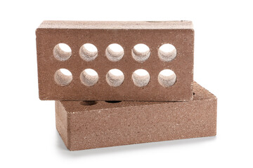 New bricks on white background