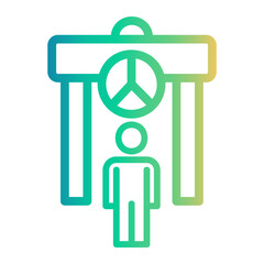 citizenship Line Gradient Icon