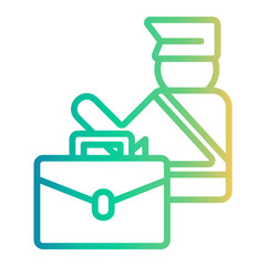 customs Line Gradient Icon