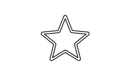 Obraz premium Illustration of a double outlined star in black on a, , perfect for adding a touch of magic to any project