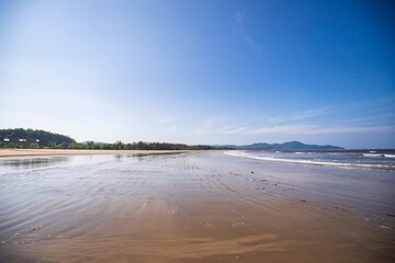 Morning Drift: Tranquil Beach Beneath in Sabah, Malaysia