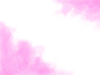 Abstract purple watercolor brush background splashing corner on white background. purple texture design template for birthday invite or card.