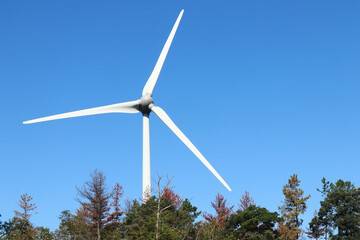 青空　風力発電機