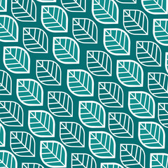 Vector geometric seamless pattern. Modern stylish floral background with leaves