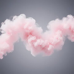 Fototapeta premium Abstract light pink smoke effect forming a ribbon shape.