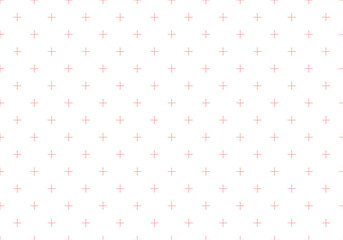 手描きクロスグリッド クロスパターン　ピンク