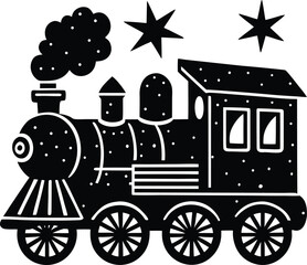 train on a white background