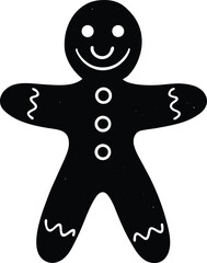 gingerbread man isolated on white