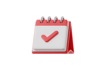 Calendar icon with check mark for scheduling and task management