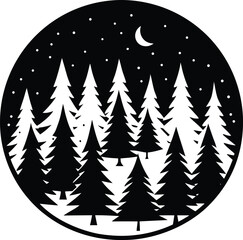Obraz premium christmas tree vector illustration