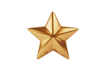 Shiny golden star award symbolizing success and achievement