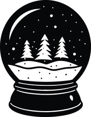 christmas tree with snow