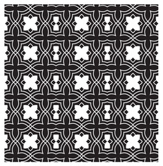 Seamless geometric pattern shape background black and white