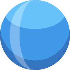 A Realistic Blue Sphere With Subtle Light Reflections And Shadows On A Transparent Background