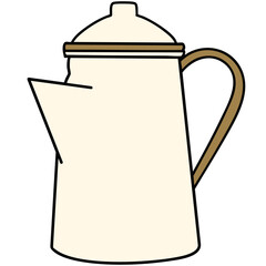 White Teapot Illustration