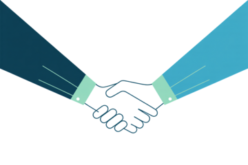 Elegant partnership handshake symbolizes business agreement success