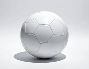 Fototapeta premium Soccer Ball A Clean White Design for Sports and Recreation with Shadows and Details