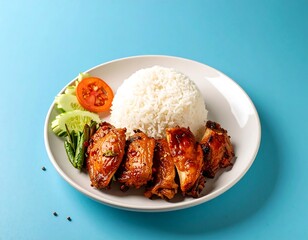 Grilled chicken with rice and vegetables (1)