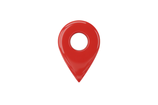 Find your destination with this vibrant red location pin marker