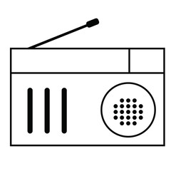 retro radio vector illustration  icon