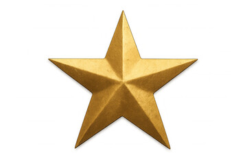 Obraz premium Golden star award symbol on transparent background representing success, achievement, and premium quality