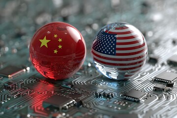 China and usa trade war on computer chip technology