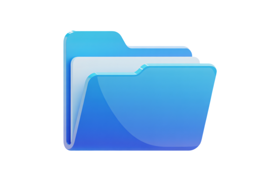 Organize your digital world with this sleek, modern blue file folder icon