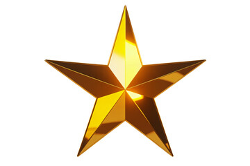 Obraz premium Shiny golden star symbol of achievement and excellence