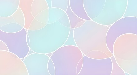 soft pastel abstract overlapping bubbles pattern background