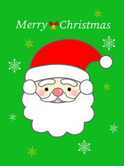 かわいいサンタクロースのクリスマスカード