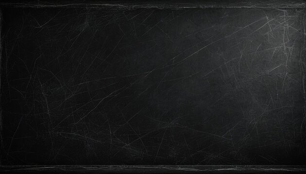 Textured, dusty chalkboard. Scratches and grunge overlay in dark, empty composition