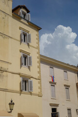 Obraz premium Split, Croatia - 04.23.2025: facade of buildings and ancient architecture in old town