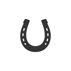 horseshoe Silhouette on black