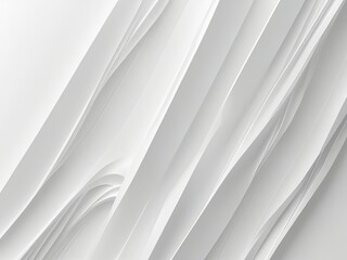 Obraz premium Abstract white textured background with layered, curved diagonal lines