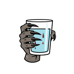 Werewolf Claw Drink Glass Icon