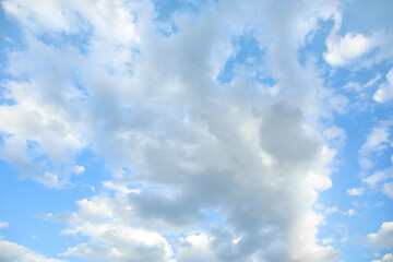 Beautiful view of blue sky with clouds as background