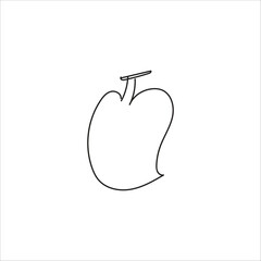 red apple on white background vector illustration