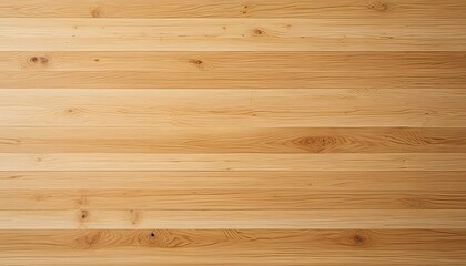Fototapeta premium Close-up view of natural wood plank flooring with grain and knots