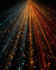 Vibrant Light Trails in Dark Background Creating Cosmos Effect